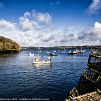 Buy canvas prints of Mylor Harbour from the side by Ann Biddlecombe