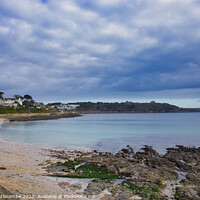 Buy canvas prints of Falmouth Beach in January by Ann Biddlecombe