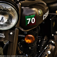 Buy canvas prints of Old royal enfield motorbike by Ann Biddlecombe