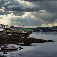 Buy canvas prints of Falmouth town coast line by Ann Biddlecombe