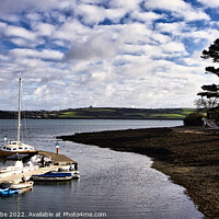 Buy canvas prints of Looking out from Mylor Harbour down the Fal Estuary by Ann Biddlecombe