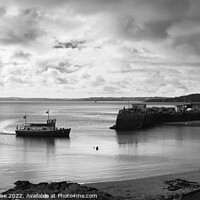 Buy canvas prints of St Mawes Ferry arriving in port by Ann Biddlecombe