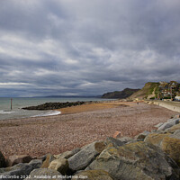Buy canvas prints of West bay pebble beach by Ann Biddlecombe
