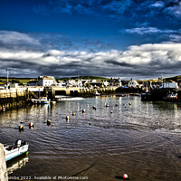 Buy canvas prints of West bay dramatic harbour  by Ann Biddlecombe