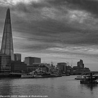 Buy canvas prints of Shard across the river by Ann Biddlecombe