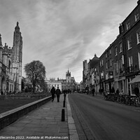 Buy canvas prints of Kings collage on kings parade in Cambridge by Ann Biddlecombe
