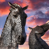 Buy canvas prints of Stunning Kelpies by Ann Biddlecombe