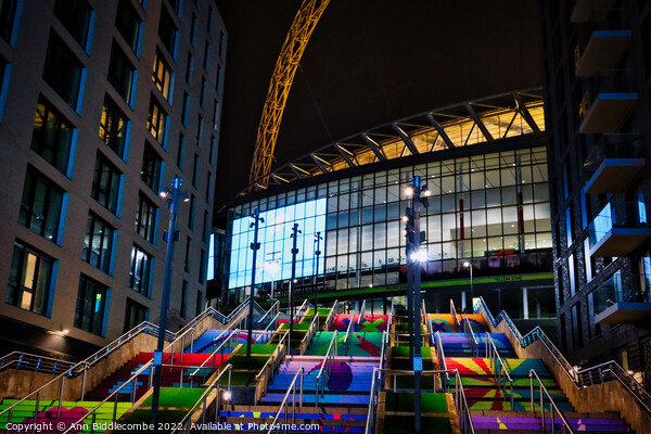 Side Steps to Wembley Stadium  Picture Board by Ann Biddlecombe