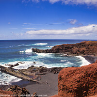 Buy canvas prints of Seascape from El Golfo in Lanzarote by Ann Biddlecombe