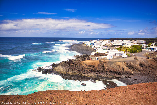 A view of El Golfo in Lanzarote Picture Board by Ann Biddlecombe