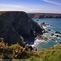 Buy canvas prints of Hells Mouth Cornwall by Ann Biddlecombe
