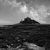 Buy canvas prints of St Michaels Mount under the stars by Ann Biddlecombe