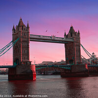 Buy canvas prints of Tower Bridge with stunning Skys by Ann Biddlecombe
