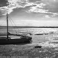 Buy canvas prints of Trapped in the creek at Leigh on sea by Ann Biddlecombe