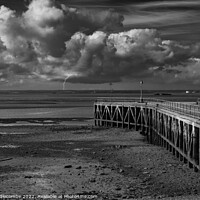 Buy canvas prints of Abandoned pier awaiting the storm by Ann Biddlecombe