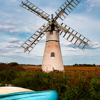 Buy canvas prints of Windmill in the Norfolk broads by Ann Biddlecombe