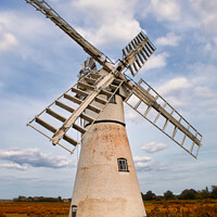 Buy canvas prints of Windmill in the Norfolk Broards by Ann Biddlecombe