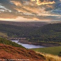 Buy canvas prints of Over looking the Ladybower Reservoir by Ann Biddlecombe