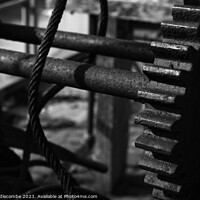 Buy canvas prints of Old gears on a winch by Ann Biddlecombe