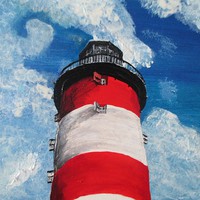 Buy canvas prints of  The Lighthouse by Ann Biddlecombe