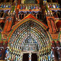 Buy canvas prints of Summer at Amiens cathedral by Ann Biddlecombe