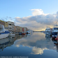 Buy canvas prints of Main Canal in Sete by Ann Biddlecombe
