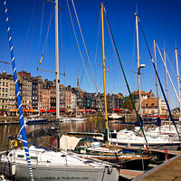 Buy canvas prints of Honfleur Harbour France by Ann Biddlecombe