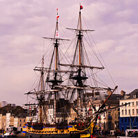 Buy canvas prints of French Frigate by Ann Biddlecombe