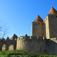 Buy canvas prints of Medieval Town in Carcassonne by Ann Biddlecombe