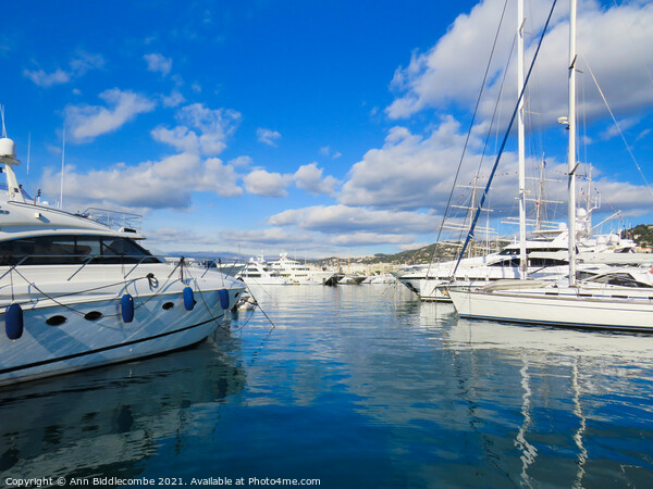 One of the marinas in Cannes Picture Board by Ann Biddlecombe