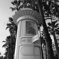 Buy canvas prints of Monochrome vintage toilet in Cannes on the Cote d  by Ann Biddlecombe