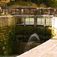 Buy canvas prints of First and Last Lock at Beziers by Ann Biddlecombe