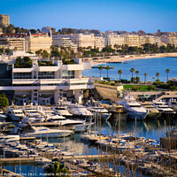 Buy canvas prints of Cannes Millionaires row by Ann Biddlecombe