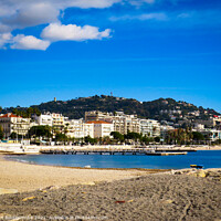 Buy canvas prints of Cannes sea front by Ann Biddlecombe