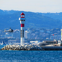 Buy canvas prints of Coming into Land in Cannes by Ann Biddlecombe