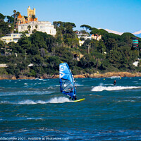 Buy canvas prints of Windsurfer at Palm Beach by Ann Biddlecombe
