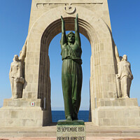 Buy canvas prints of Armistice armee statue and monument  by Ann Biddlecombe