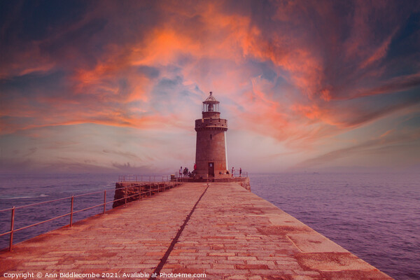 Guernsey Lighthouse Picture Board by Ann Biddlecombe