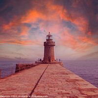 Buy canvas prints of Guernsey Lighthouse by Ann Biddlecombe
