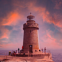 Buy canvas prints of Close up of Guernsey Lighthouse by Ann Biddlecombe