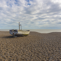 Buy canvas prints of Fishing boat on the beach by Paul Fleet