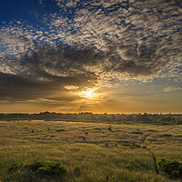 Buy canvas prints of Sunset over Suffolk Countryside by Paul Fleet