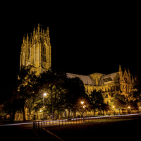 Buy canvas prints of  Beverley Minster at night by Liam Gibbins