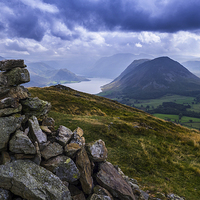 Buy canvas prints of Crummock Water From Low Fell, Lake District, Cumbr by Steven Garratt