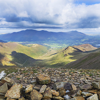 Buy canvas prints of The View From Crag Hill Towards Derwent Water And  by Steven Garratt
