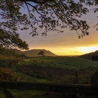 Buy canvas prints of Sunset Over Eskdale, Cumbria by Steven Garratt