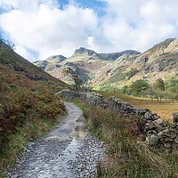 Buy canvas prints of Langdale Pikes from the Cumbrian Way, Lake Distric by Steven Garratt