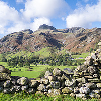 Buy canvas prints of The Langdale Pikes and Stickle Ghyll, Lake Distric by Steven Garratt