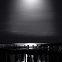 Buy canvas prints of Full Moon over Bramble Bay by Peta Thames