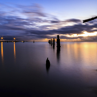Buy canvas prints of Dawn Breaks over the Pier by Peta Thames